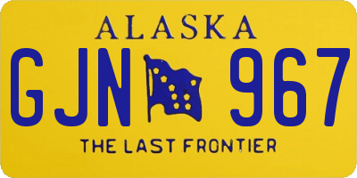 AK license plate GJN967
