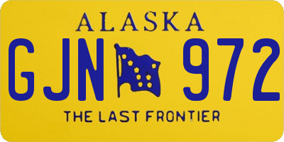 AK license plate GJN972