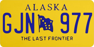 AK license plate GJN977