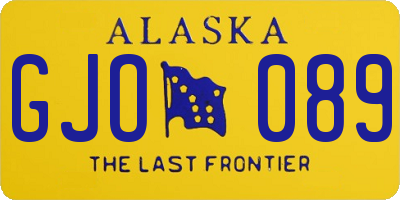 AK license plate GJO089