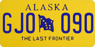 AK license plate GJO090