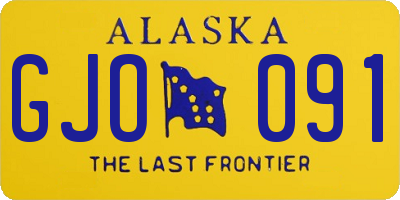 AK license plate GJO091