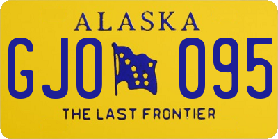 AK license plate GJO095