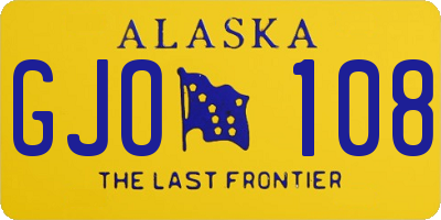 AK license plate GJO108