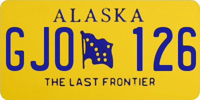 AK license plate GJO126
