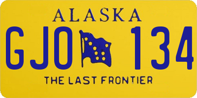 AK license plate GJO134