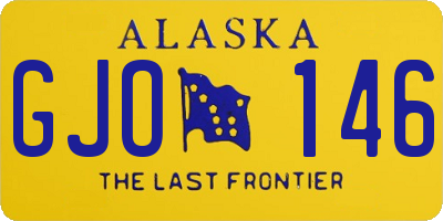 AK license plate GJO146