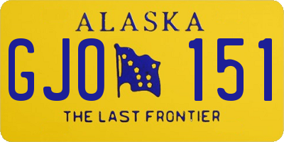 AK license plate GJO151