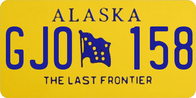 AK license plate GJO158