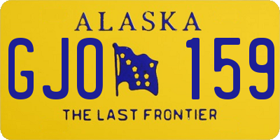 AK license plate GJO159