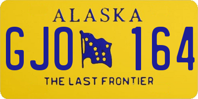 AK license plate GJO164