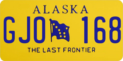 AK license plate GJO168