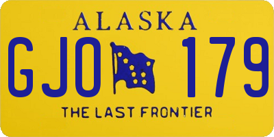 AK license plate GJO179