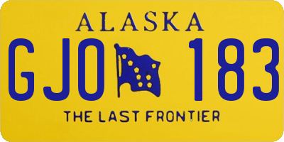 AK license plate GJO183