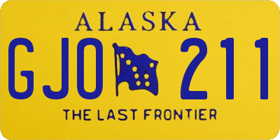 AK license plate GJO211