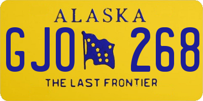 AK license plate GJO268