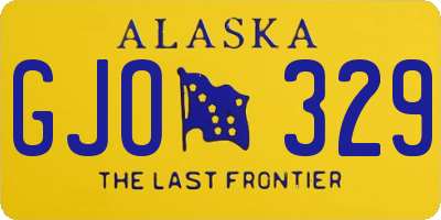 AK license plate GJO329