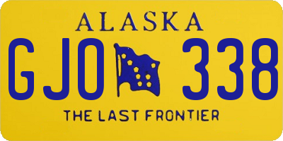 AK license plate GJO338