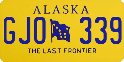 AK license plate GJO339