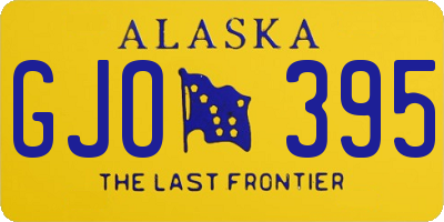 AK license plate GJO395