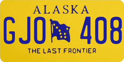AK license plate GJO408