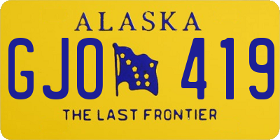 AK license plate GJO419