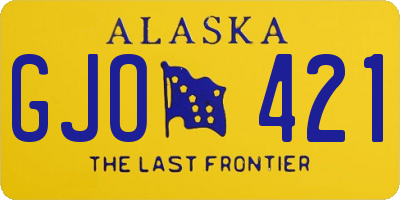 AK license plate GJO421