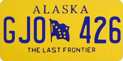 AK license plate GJO426