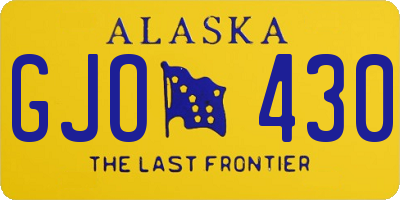 AK license plate GJO430