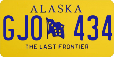 AK license plate GJO434