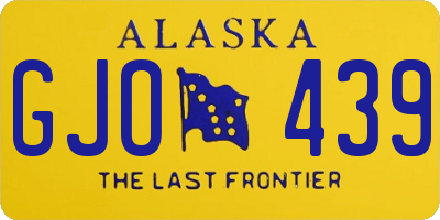 AK license plate GJO439