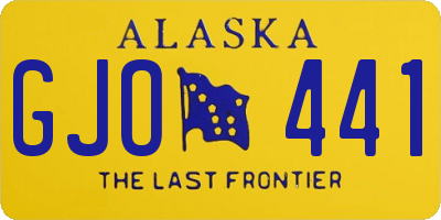 AK license plate GJO441