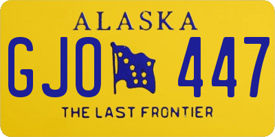 AK license plate GJO447