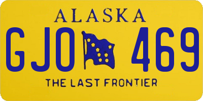 AK license plate GJO469