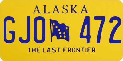 AK license plate GJO472
