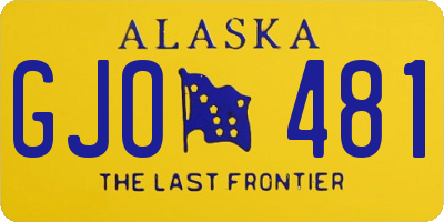 AK license plate GJO481