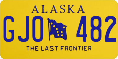 AK license plate GJO482