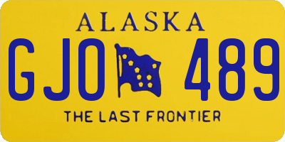 AK license plate GJO489