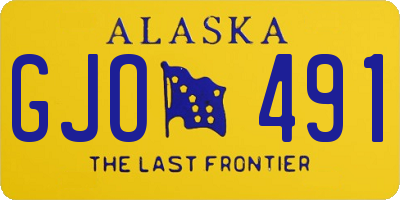 AK license plate GJO491