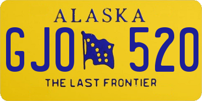 AK license plate GJO520