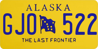 AK license plate GJO522