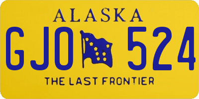 AK license plate GJO524