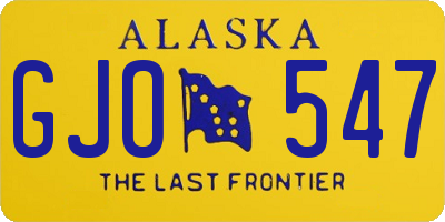 AK license plate GJO547