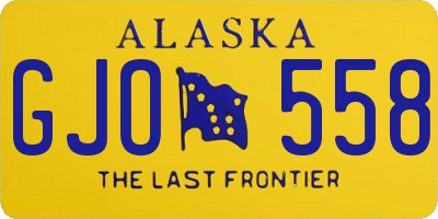 AK license plate GJO558