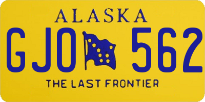 AK license plate GJO562