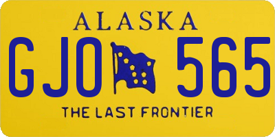 AK license plate GJO565