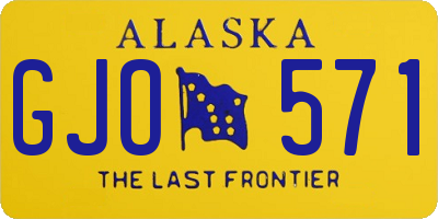 AK license plate GJO571