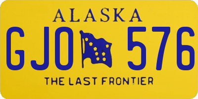 AK license plate GJO576