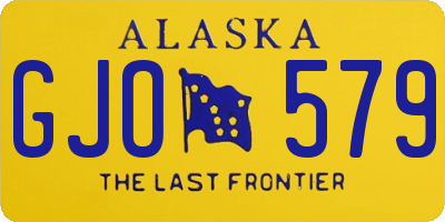 AK license plate GJO579