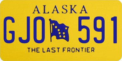 AK license plate GJO591